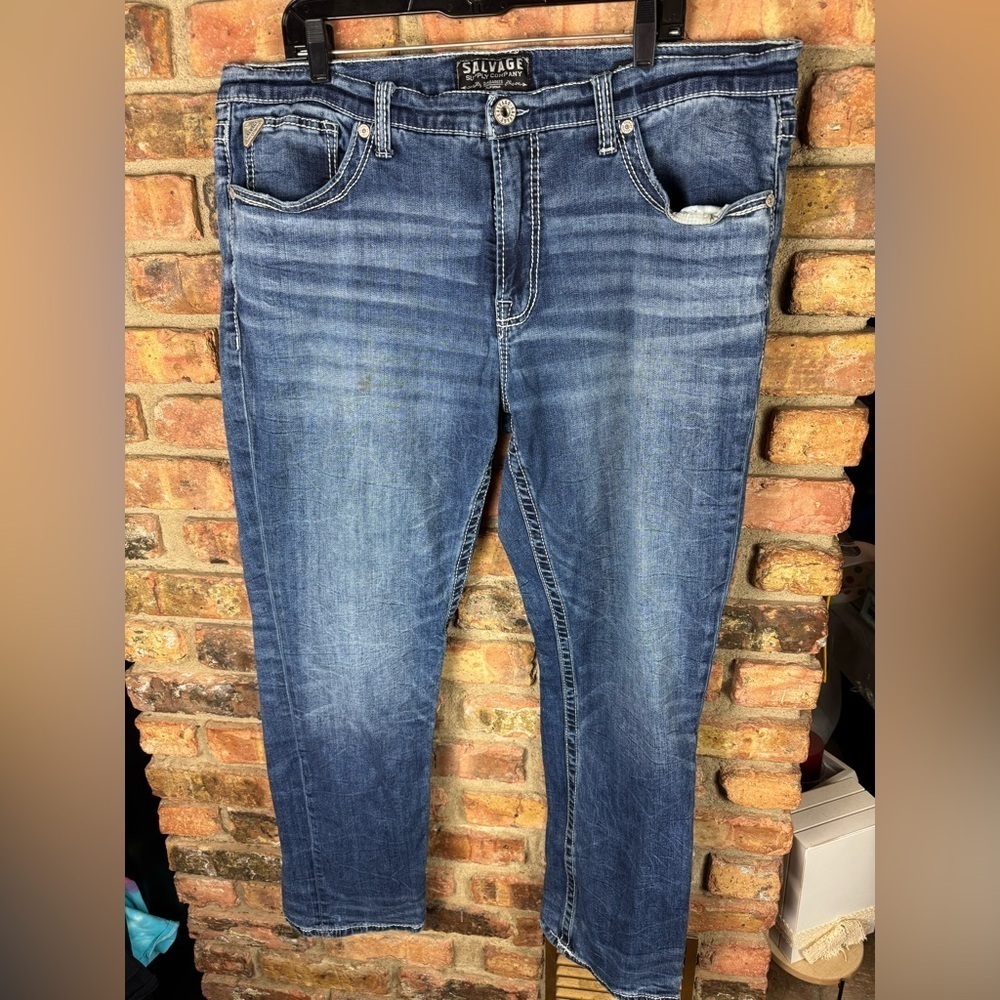 Buckle Savage Mayhem Mens Denim Bootcut Jeans 40x32